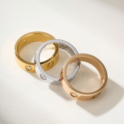 [CharmAmor]LOVE 4MM 1 DIAMOND RING