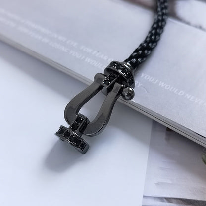 [CharmAmor]FORCE LARGE SERIES HORSESHOE BLACK SAMURAI BRACELET