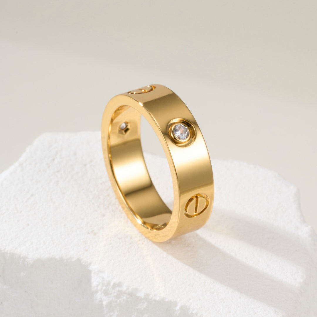 [CharmAmor]LOVE 4MM 1 DIAMOND RING
