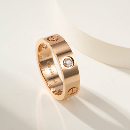 [CharmAmor]LOVE 4MM 1 DIAMOND RING