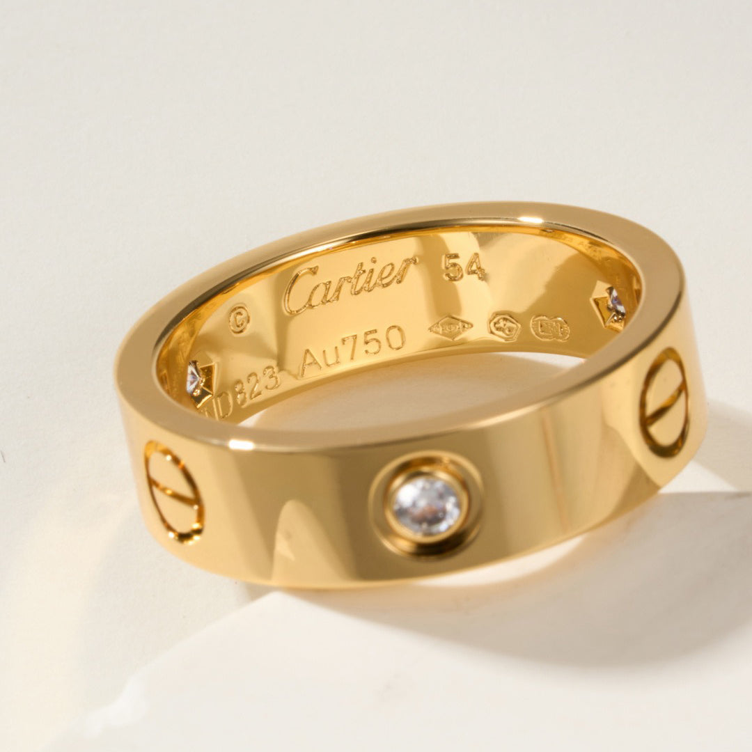 [CharmAmor]LOVE 4MM 1 DIAMOND RING