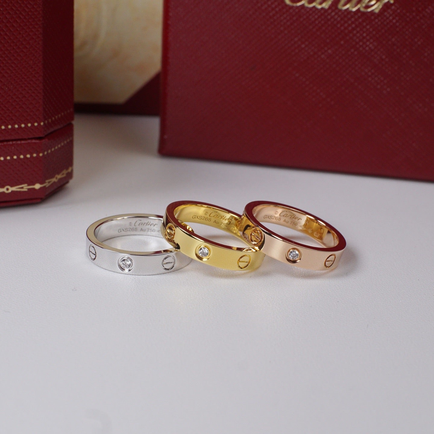 [CharmAmor]LOVE 4MM 1 DIAMOND RING