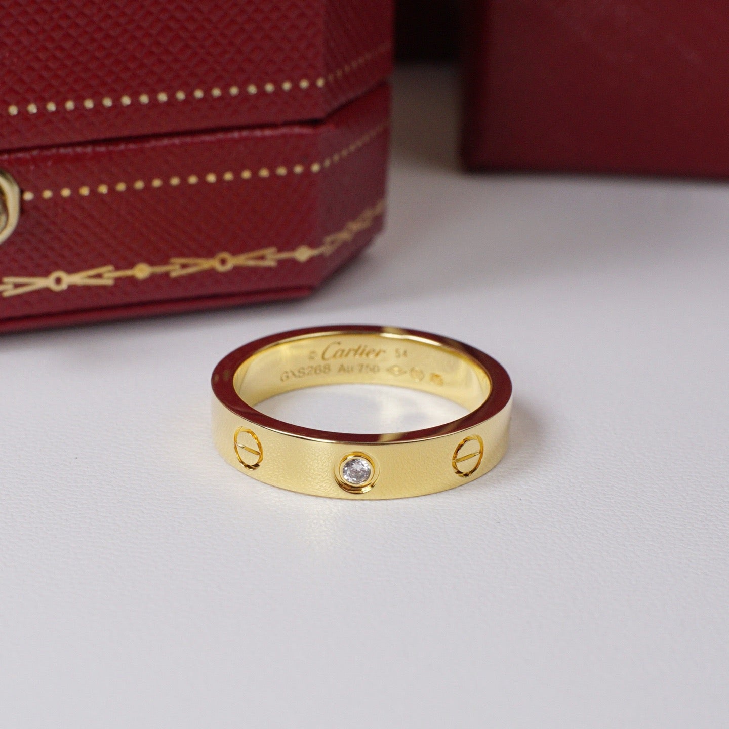 [CharmAmor]LOVE 4MM 1 DIAMOND RING