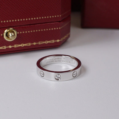 [CharmAmor]LOVE 4MM 1 DIAMOND RING