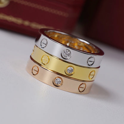 [CharmAmor]LOVE 4MM 1 DIAMOND RING