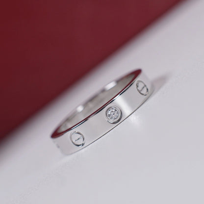 [CharmAmor]LOVE 4MM 1 DIAMOND RING