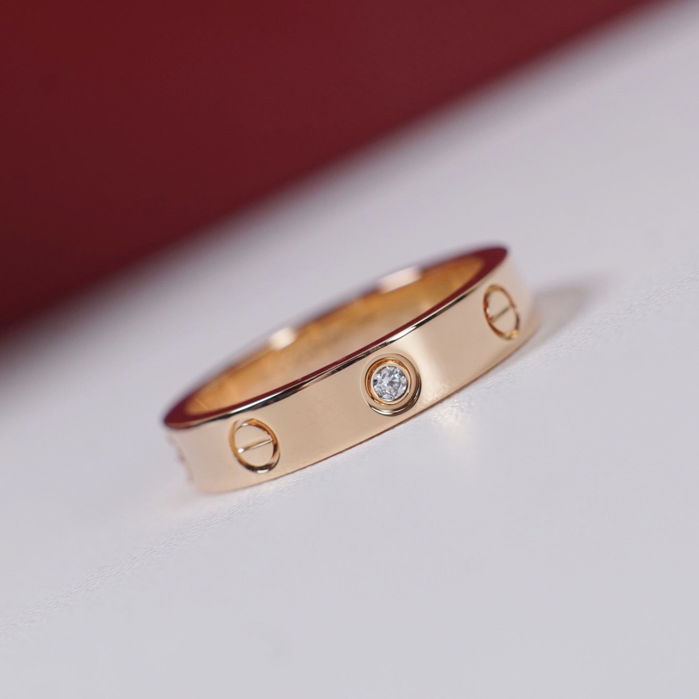 [CharmAmor]LOVE 4MM 1 DIAMOND RING