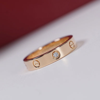 [CharmAmor]LOVE 4MM 1 DIAMOND RING