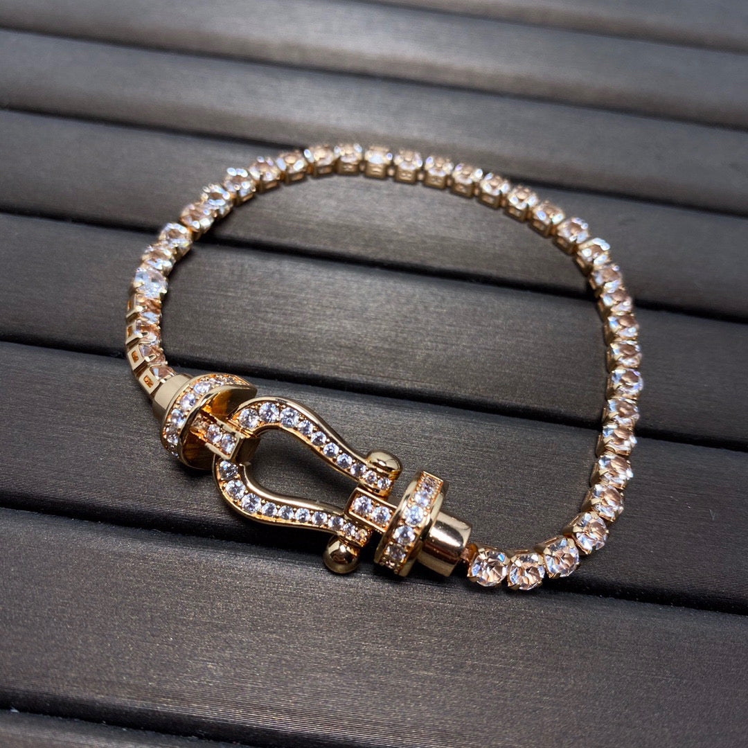[CharmAmor]FORCE  HORSESHOE  DIAMOND TENNIS BRACELET