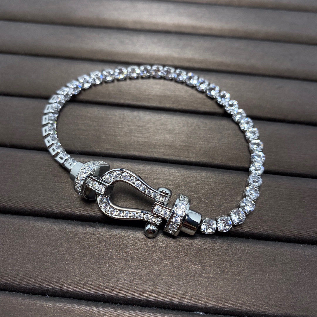 [CharmAmor]FORCE  HORSESHOE  DIAMOND TENNIS BRACELET