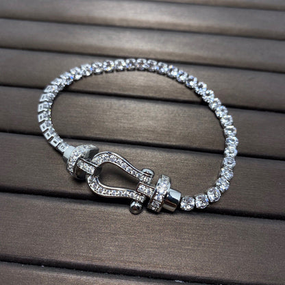 [CharmAmor]FORCE  HORSESHOE  DIAMOND TENNIS BRACELET