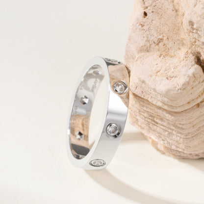 [CharmAmor]LOVE 4MM 8 DIAMOND RING