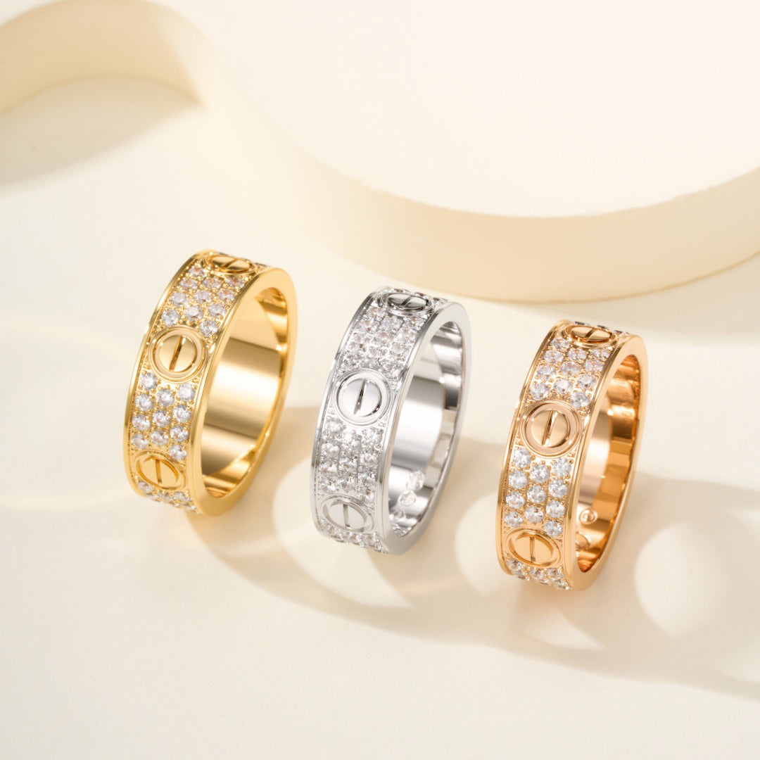 [CharmAmor]LOVE RING 5.5MM DIAMONDS PAVED