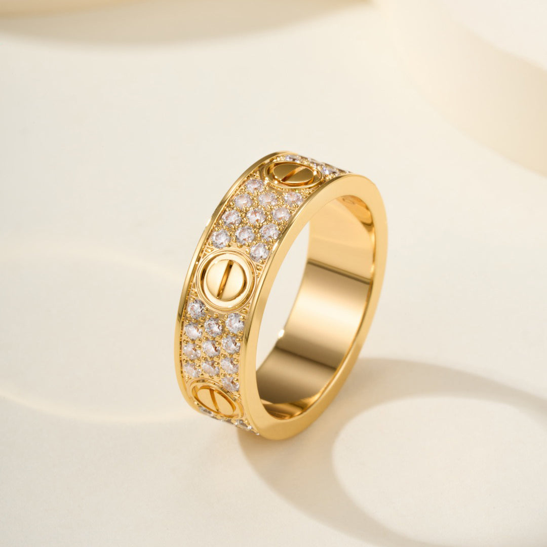 [CharmAmor]LOVE RING 5.5MM DIAMONDS PAVED