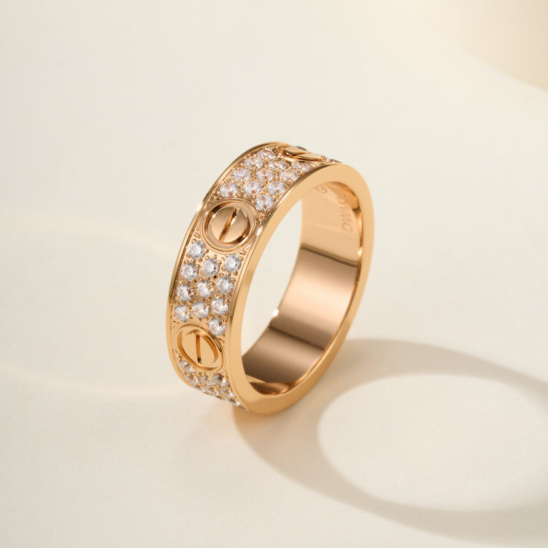 [CharmAmor]LOVE RING 5.5MM DIAMONDS PAVED
