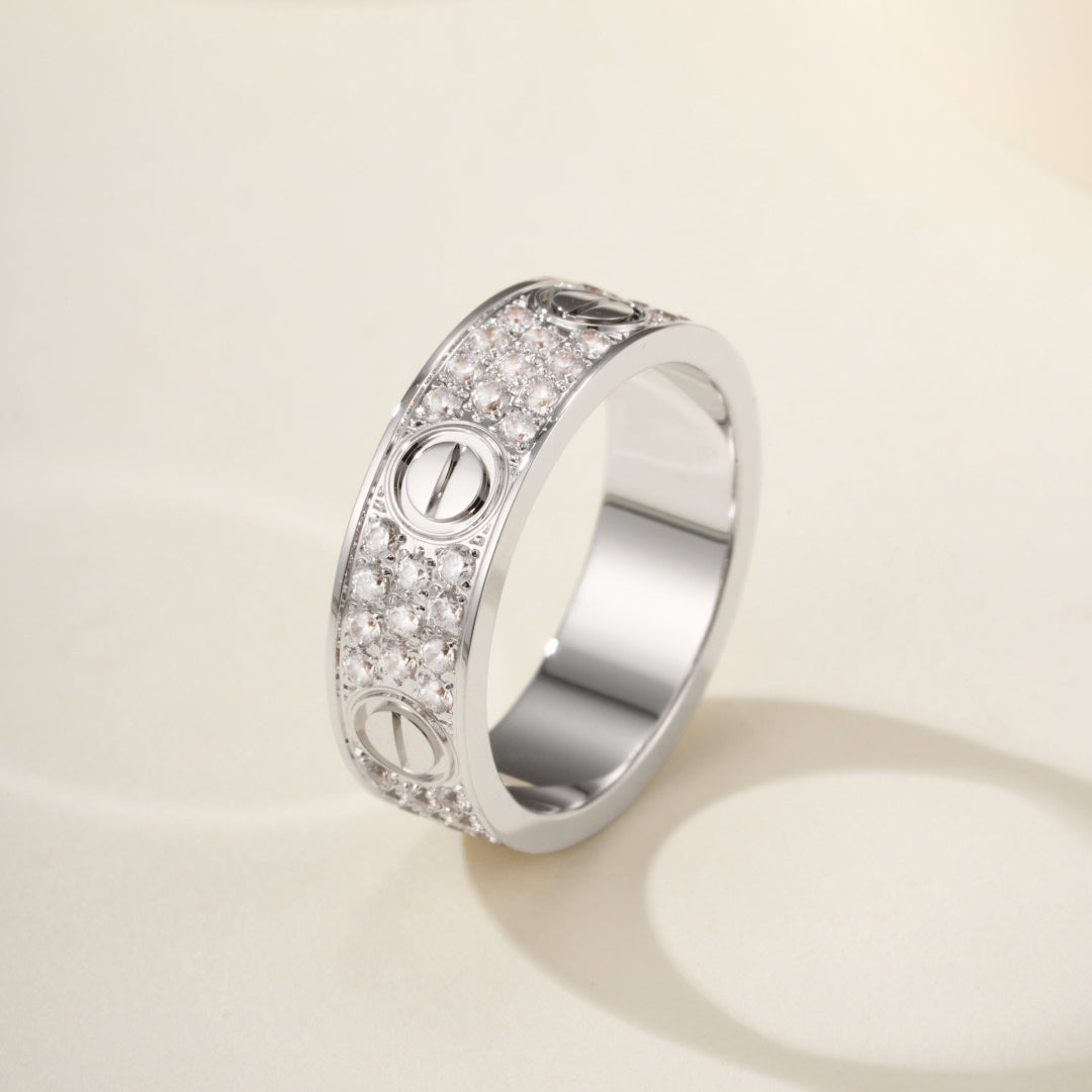 [CharmAmor]LOVE RING 5.5MM DIAMONDS PAVED