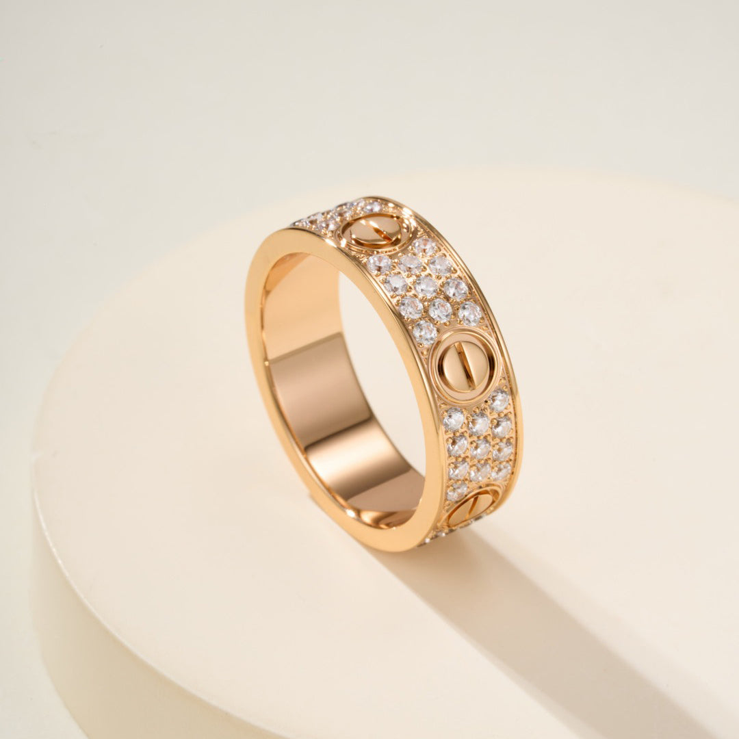 [CharmAmor]LOVE RING 5.5MM DIAMONDS PAVED