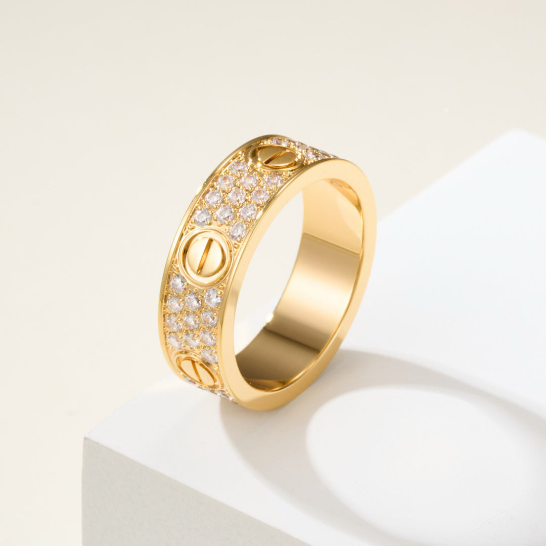 [CharmAmor]LOVE RING 5.5MM DIAMONDS PAVED