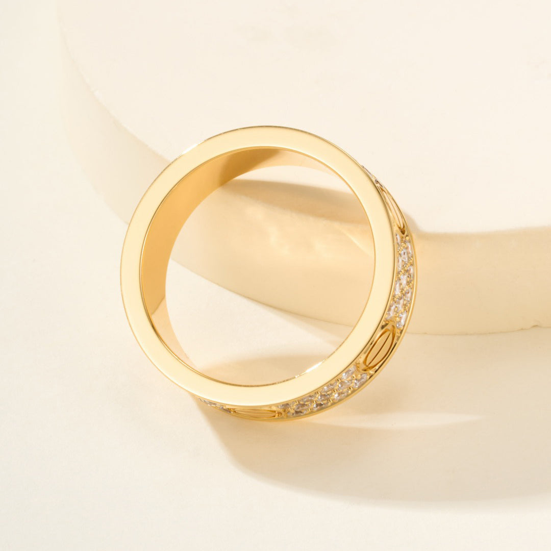 [CharmAmor]LOVE RING 5.5MM DIAMONDS PAVED