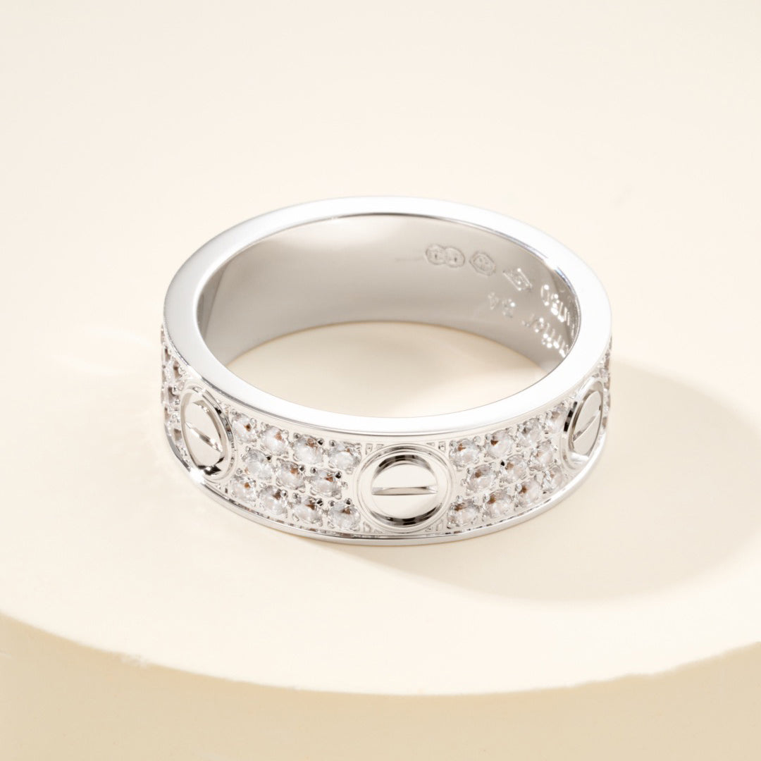 [CharmAmor]LOVE RING 5.5MM DIAMONDS PAVED