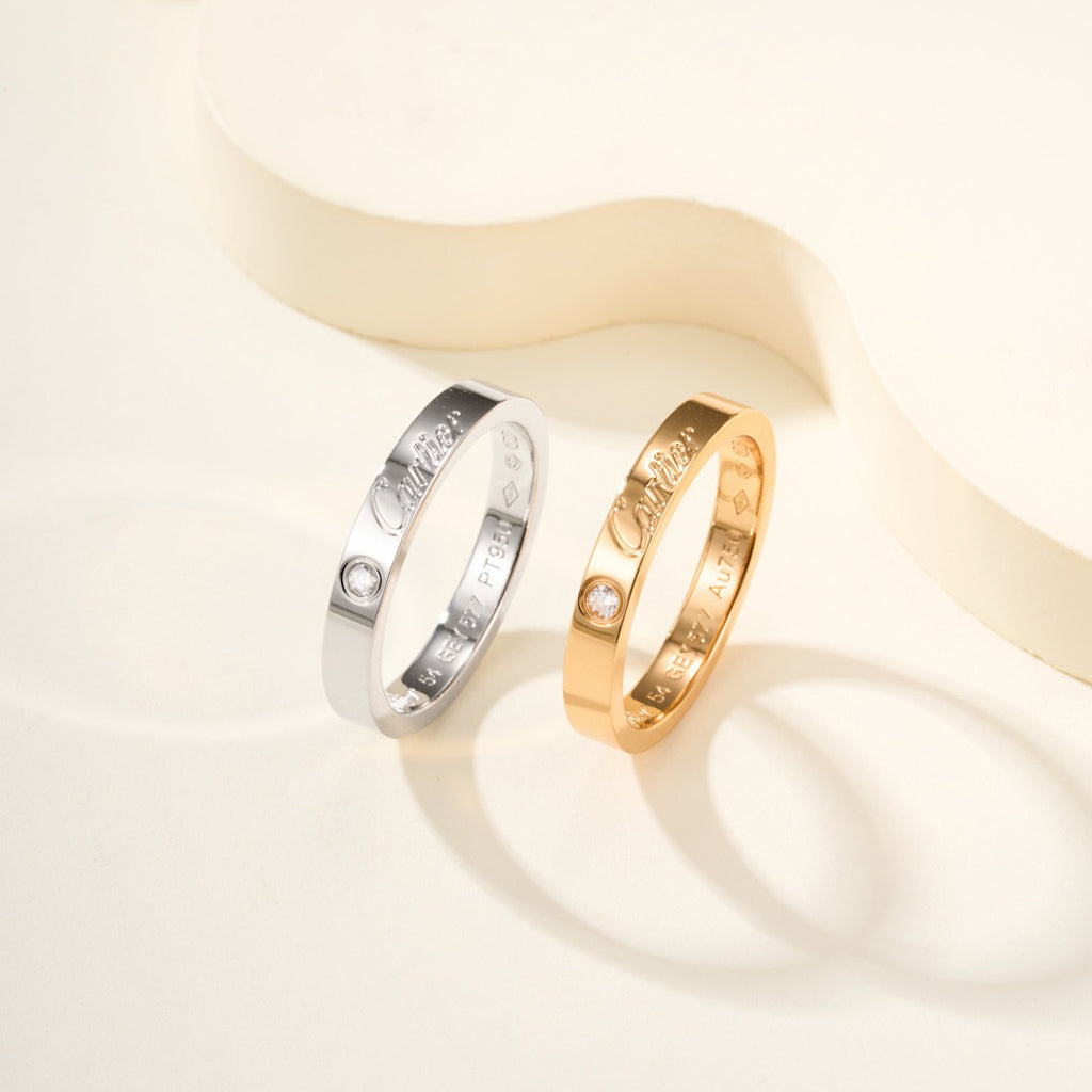[CharmAmor]LOVE RING 4MM 1 DIAMOND