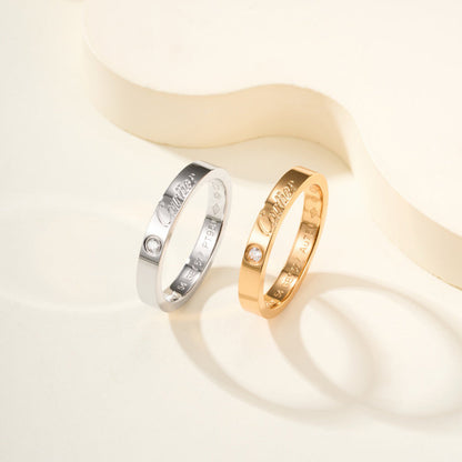 [CharmAmor]LOVE RING 4MM 1 DIAMOND