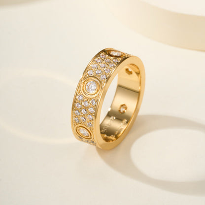 [CharmAmor]LOVE 5.5MM FULL-PAVE 6-DIAMOND RING
