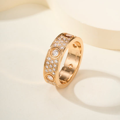 [CharmAmor]LOVE 5.5MM FULL-PAVE 6-DIAMOND RING
