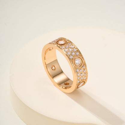 [CharmAmor]LOVE 5.5MM FULL-PAVE 6-DIAMOND RING