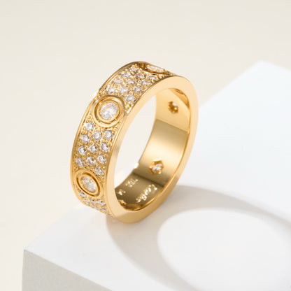 [CharmAmor]LOVE 5.5MM FULL-PAVE 6-DIAMOND RING