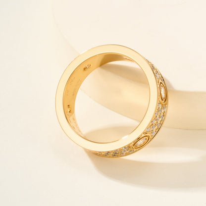 [CharmAmor]LOVE 5.5MM FULL-PAVE 6-DIAMOND RING
