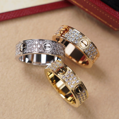 [CharmAmor]LOVE RING 5.5MM DIAMONDS PAVED