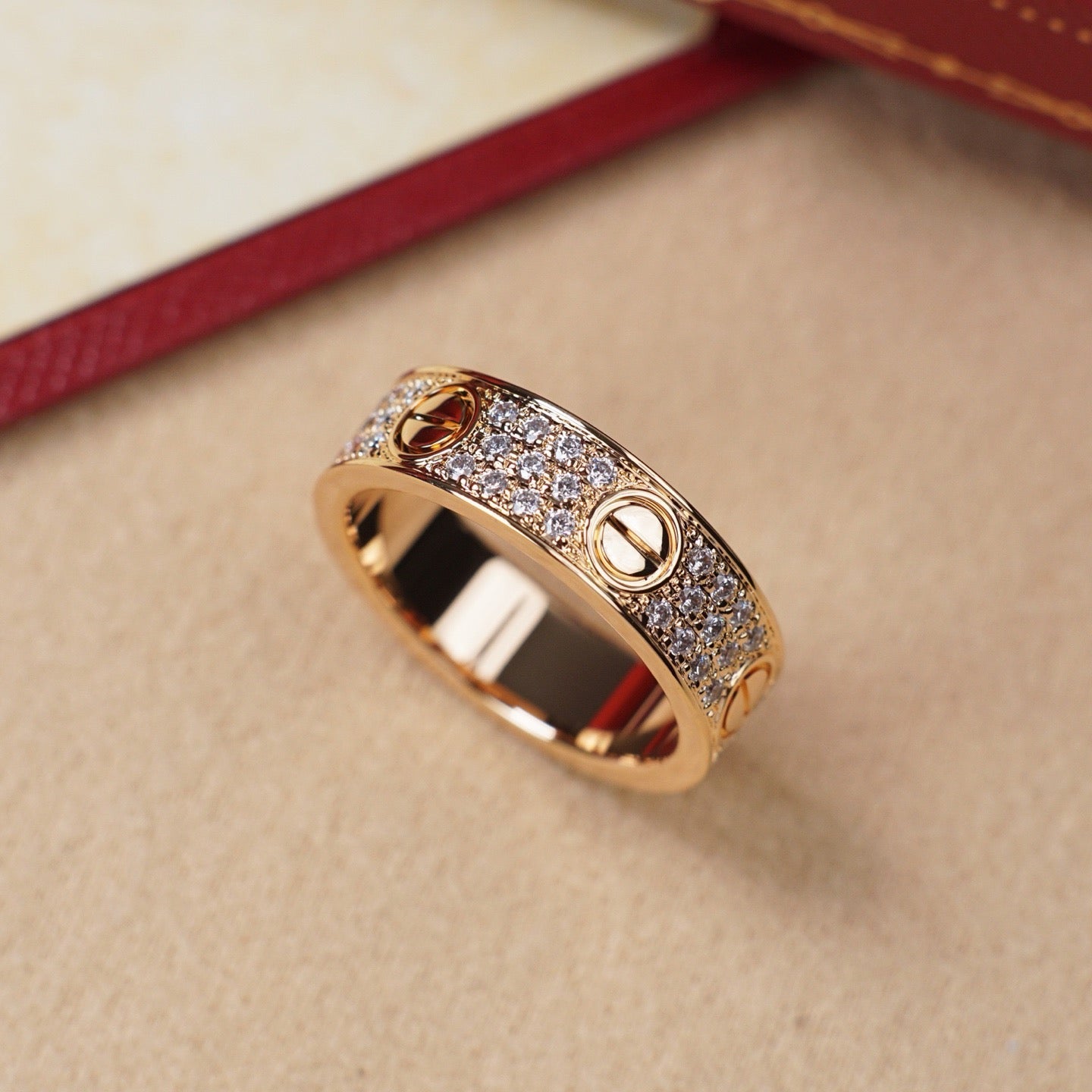 [CharmAmor]LOVE RING 5.5MM DIAMONDS PAVED
