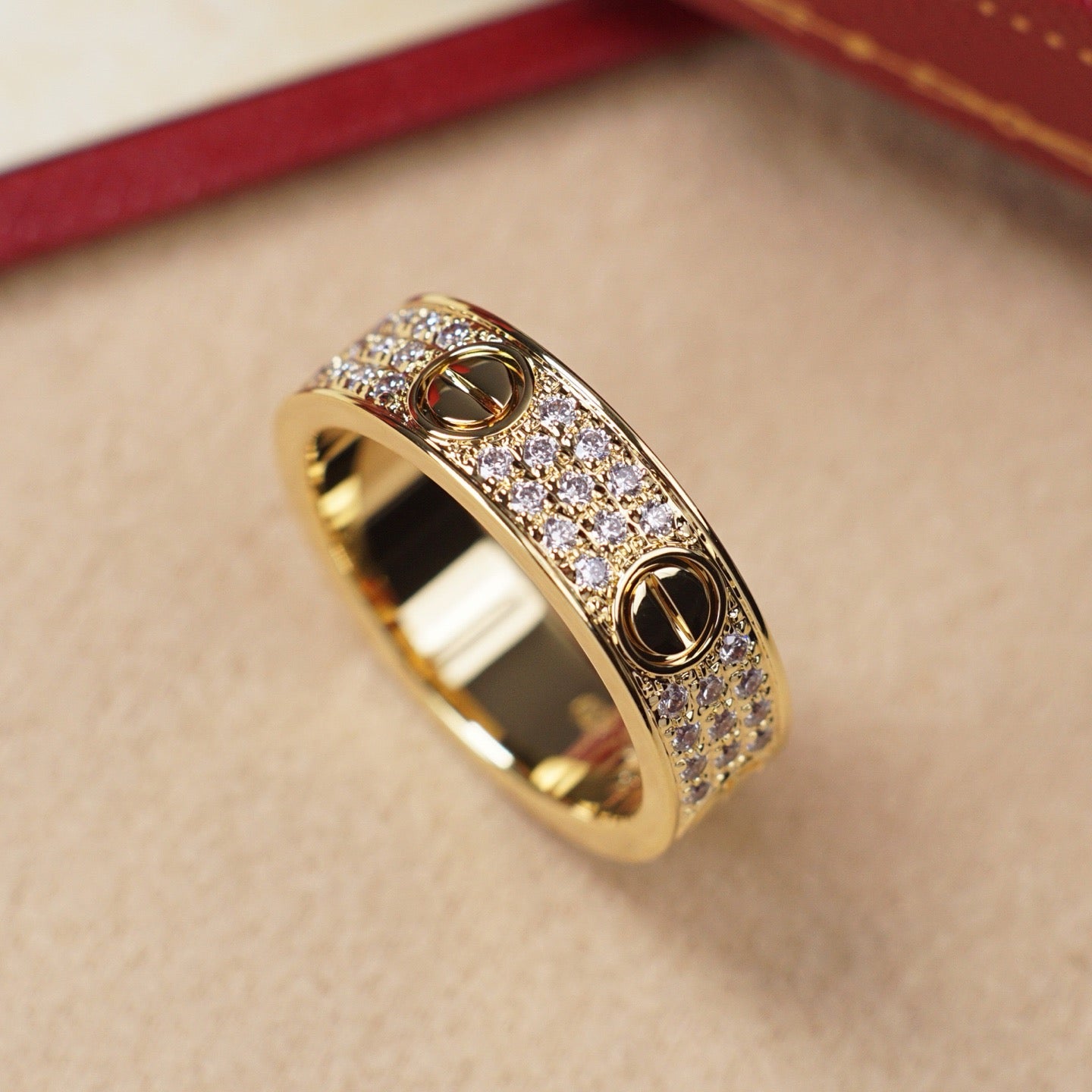 [CharmAmor]LOVE RING 5.5MM DIAMONDS PAVED