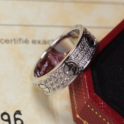 [CharmAmor]LOVE RING 5.5MM DIAMONDS PAVED