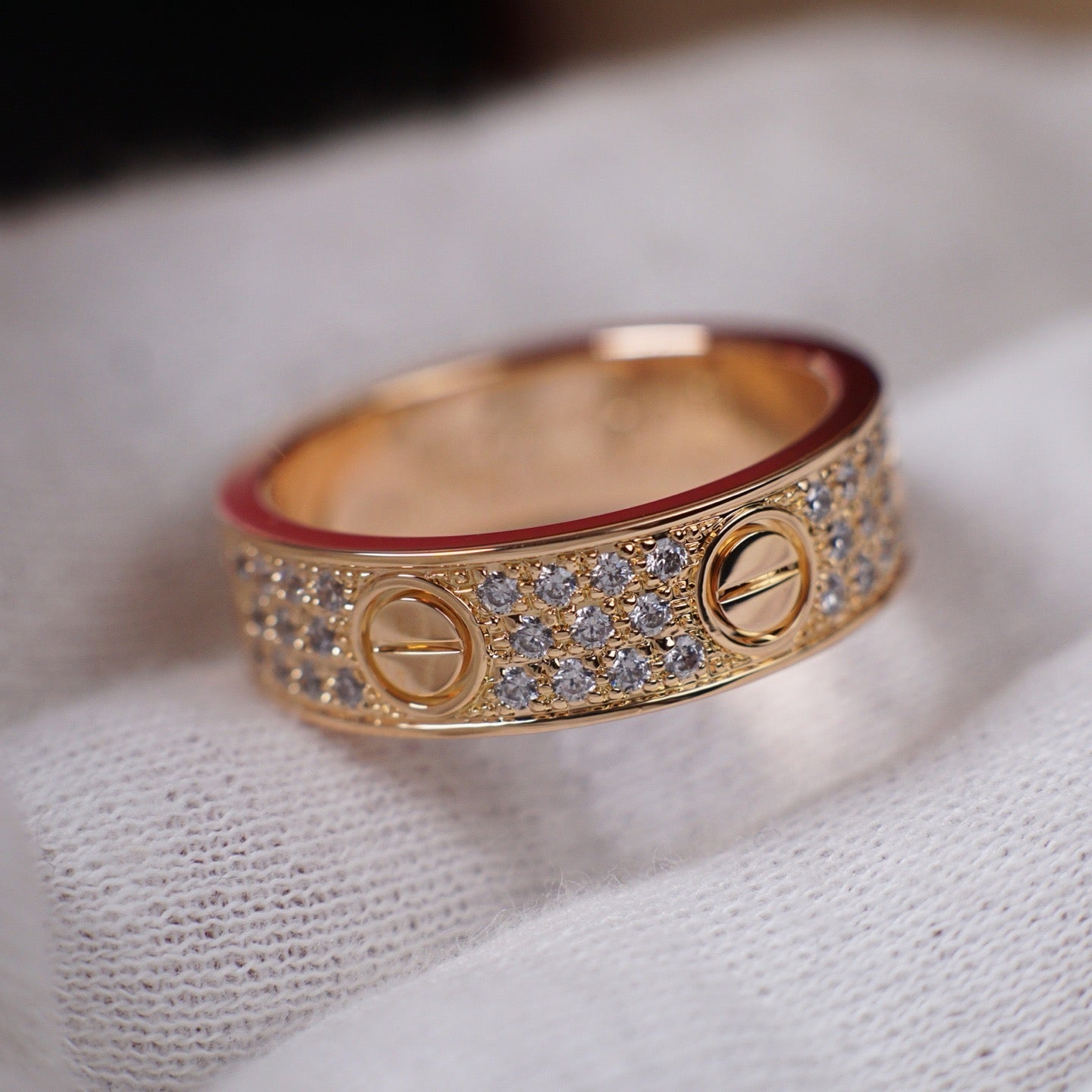 [CharmAmor]LOVE RING 5.5MM DIAMONDS PAVED