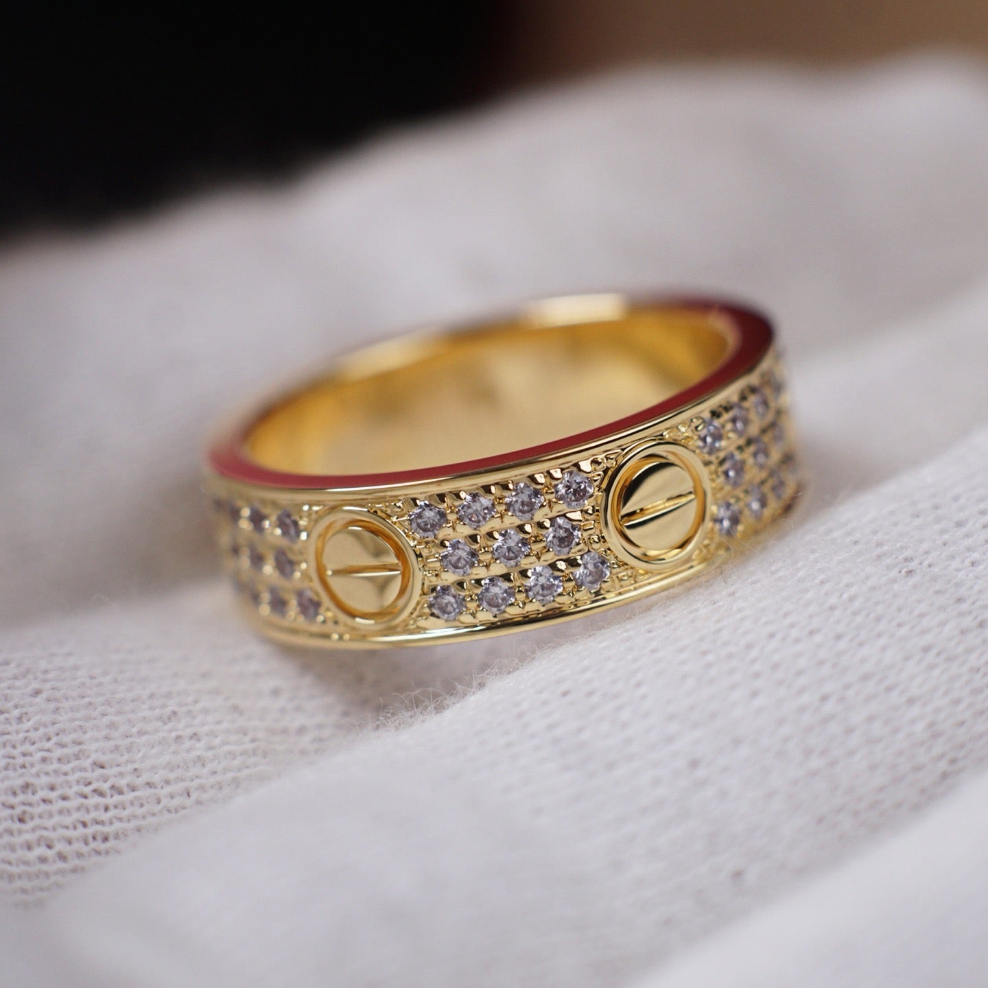 [CharmAmor]LOVE RING 5.5MM DIAMONDS PAVED