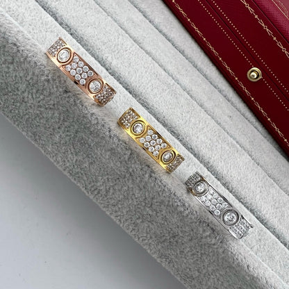 [CharmAmor]LOVE 5.5MM FULL-PAVE 6-DIAMOND RING