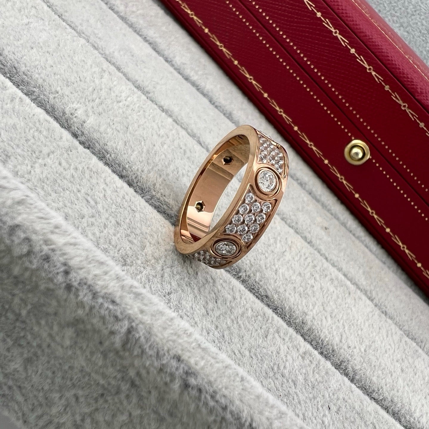 [CharmAmor]LOVE 5.5MM FULL-PAVE 6-DIAMOND RING
