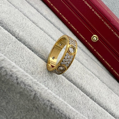 [CharmAmor]LOVE 5.5MM FULL-PAVE 6-DIAMOND RING