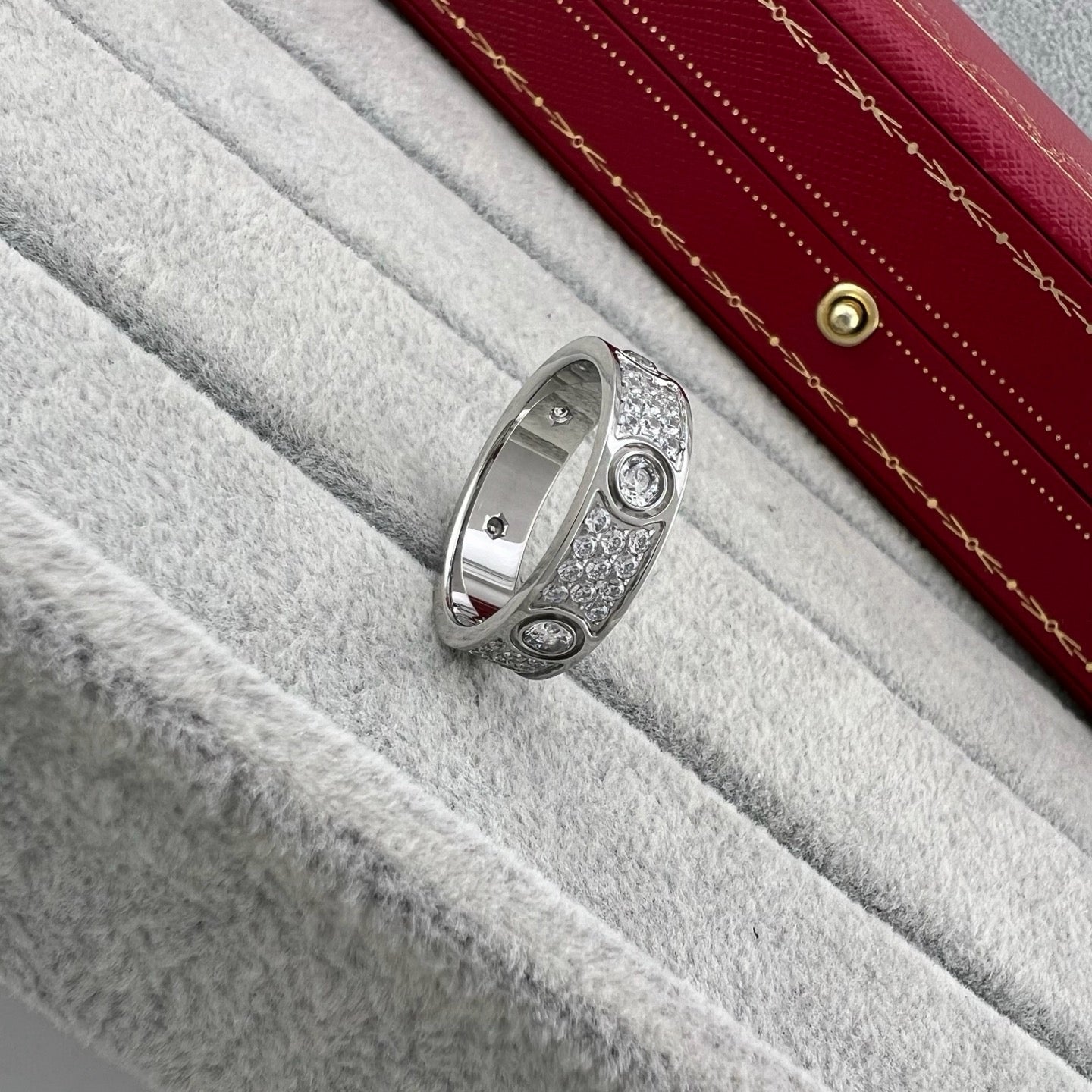 [CharmAmor]LOVE 5.5MM FULL-PAVE 6-DIAMOND RING