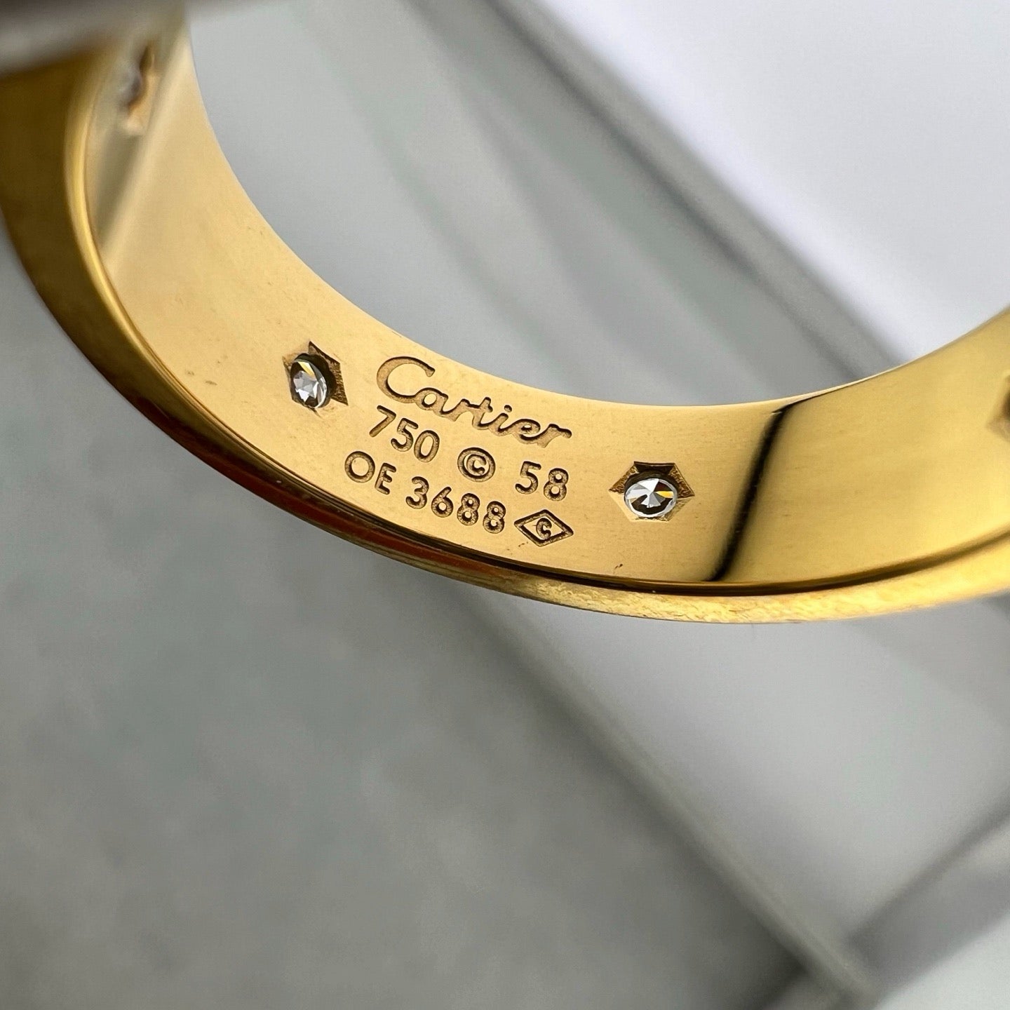 [CharmAmor]LOVE 5.5MM FULL-PAVE 6-DIAMOND RING