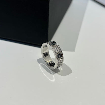 [CharmAmor]LOVE RING 5.5MM DIAMONDS PAVED CERAMIC