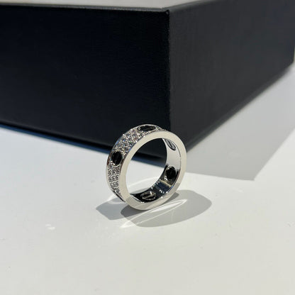[CharmAmor]LOVE RING 5.5MM DIAMONDS PAVED CERAMIC