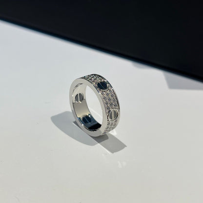 [CharmAmor]LOVE RING 5.5MM DIAMONDS PAVED CERAMIC