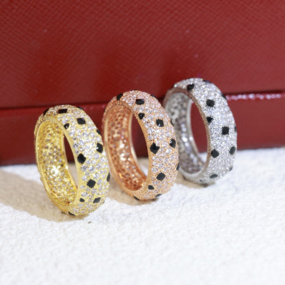 [CharmAmor]PANTHERE SPOTTED FULL DIAMOND RING