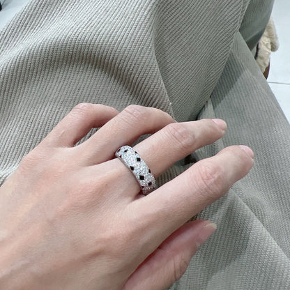 [CharmAmor]PANTHERE SPOTTED FULL DIAMOND RING
