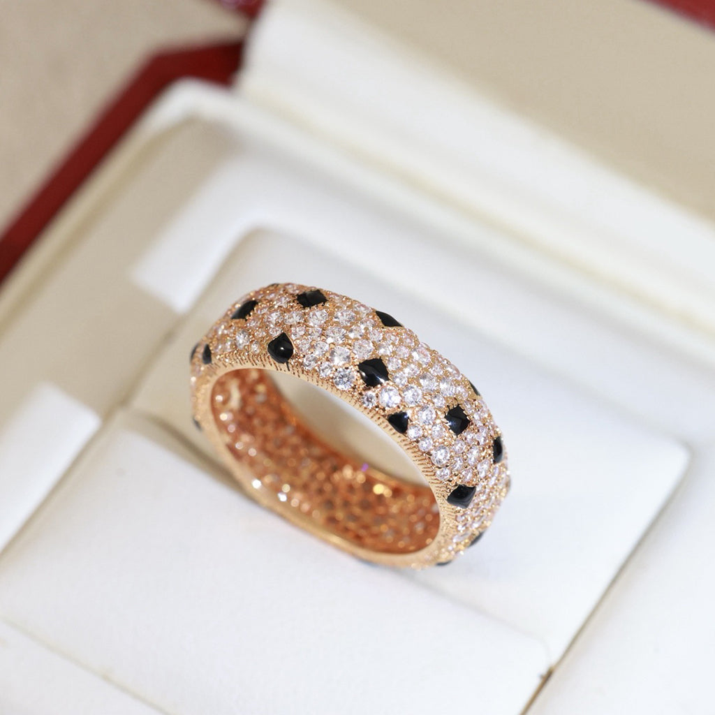 [CharmAmor]PANTHERE SPOTTED FULL DIAMOND RING