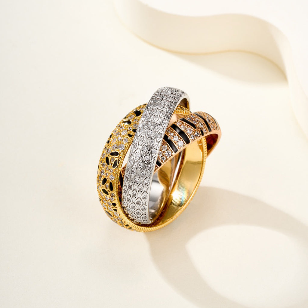[CharmAmor]TRINITY  RING LEOPARD PRINT