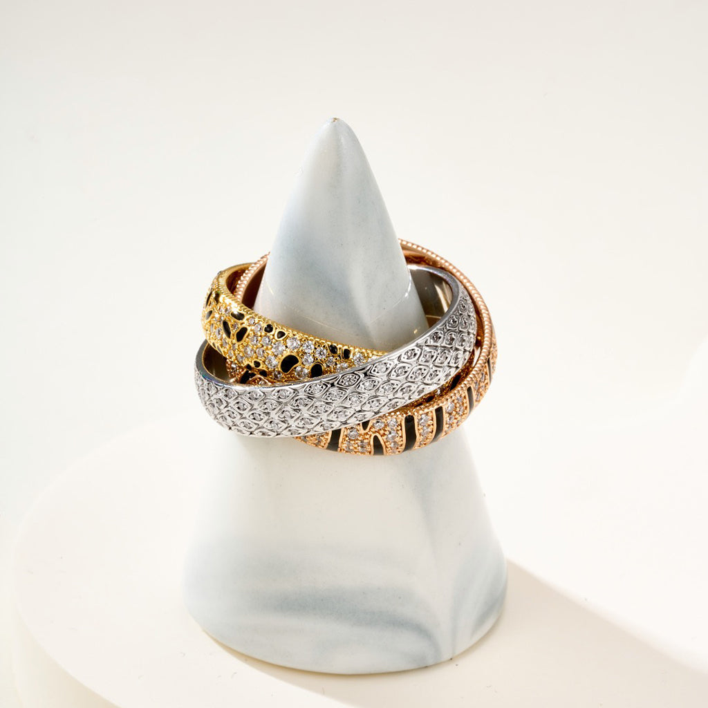 [CharmAmor]TRINITY  RING LEOPARD PRINT